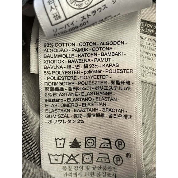 Levis Wedgie Skinny Jeans High Rise 24 Raw Hem Stretch Button Fly Black Gray $98 - Picture 7 of 12